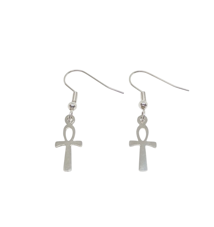 boucles croix de ankh discrète