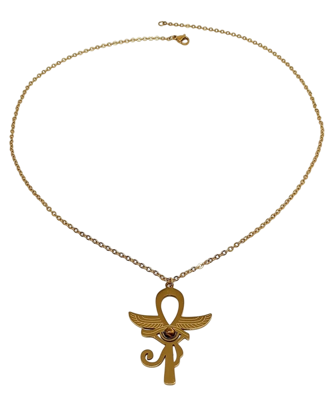 ailes sacrées, Œil d’horus et croix de ankh