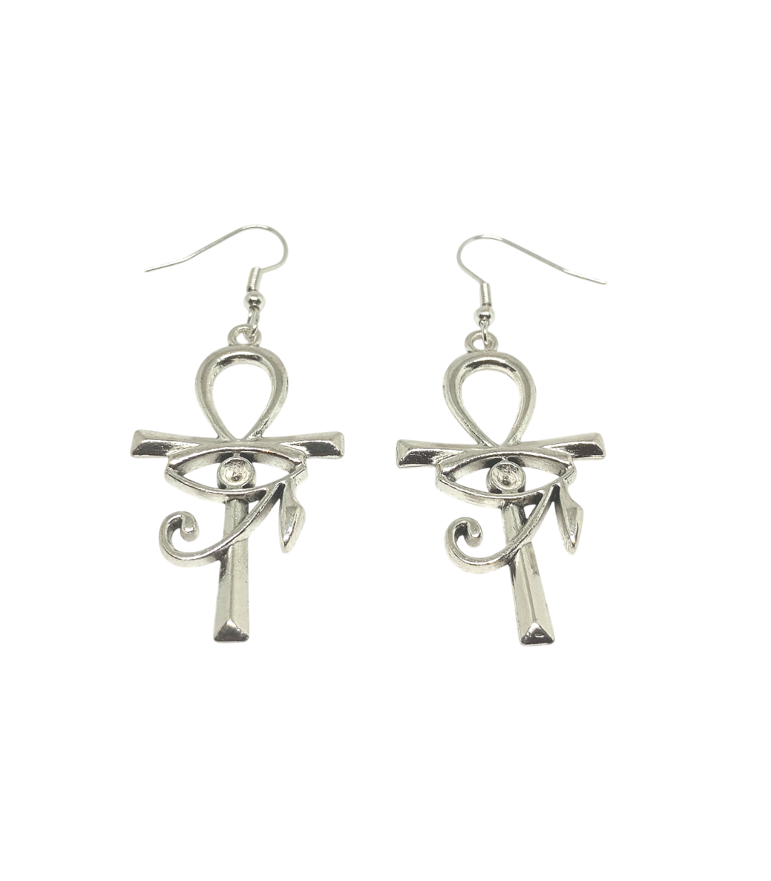 boucles œil d horus et croix de ankh