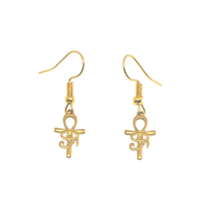 Boucles Croix de Ankh et Œil d’Horus – discrètes