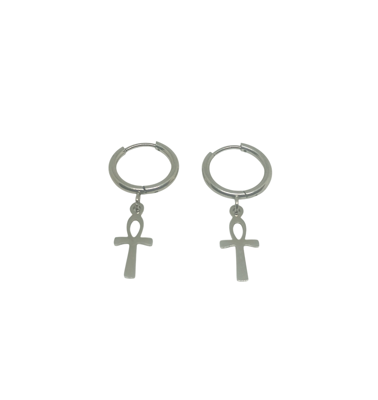 boucles croix de ankh discrète