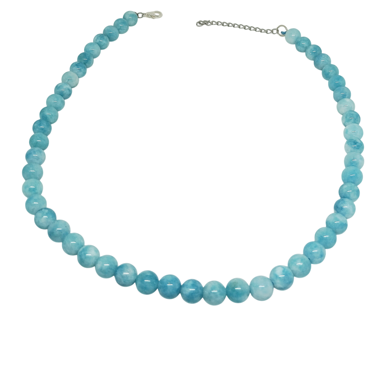 collier en calcédoine bleue