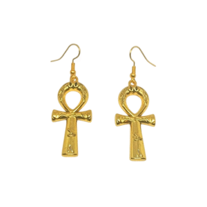 Boucles d’oreilles croix de Ankh – alliage modèle B