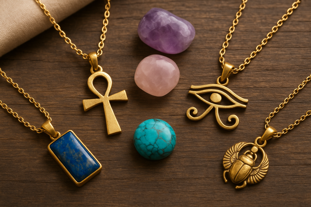 Article bijoux égyptiens et pierres énergétique pour le bien-être