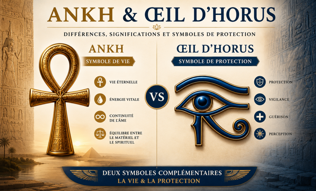 ankh et oeil d horus differences et significations