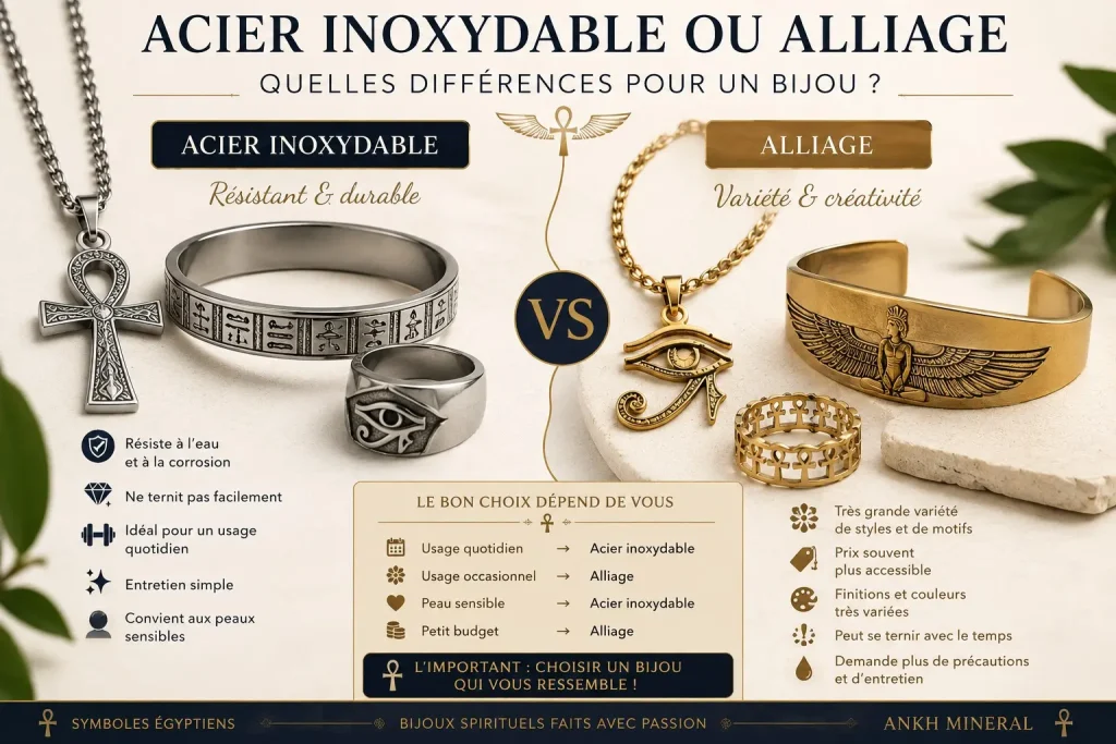 Acier inoxydable ou alliage : quelles différences pour un bijou ?