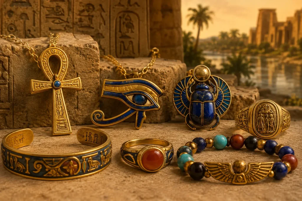 bijoux égyptiens inspirés des symboles de l'Égypte antique