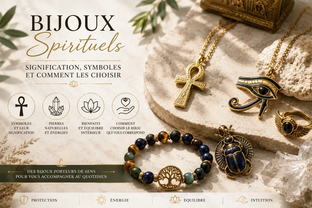 bijoux spirituels inspirés des symboles égyptiens